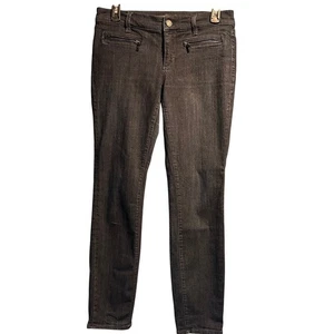 Pantalones de mezclilla Ann Taylor talla 6 Petite lavado oscuro cremallera bolsillos delanteros atemporales  - Imagen 1 de 8