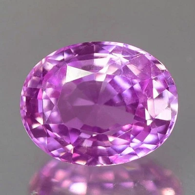 1.045CT CERTIFIED VVS UNHEATED UNTREATED OVAL PINK SAPPHIRE NATURAL - Image 1 of 4