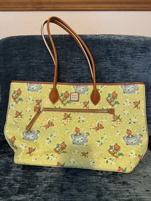 Disney Dooney & Bourke Epcot Orange Bird 2022 Flower & Garden Tote Bag Purse - Image 1 of 4