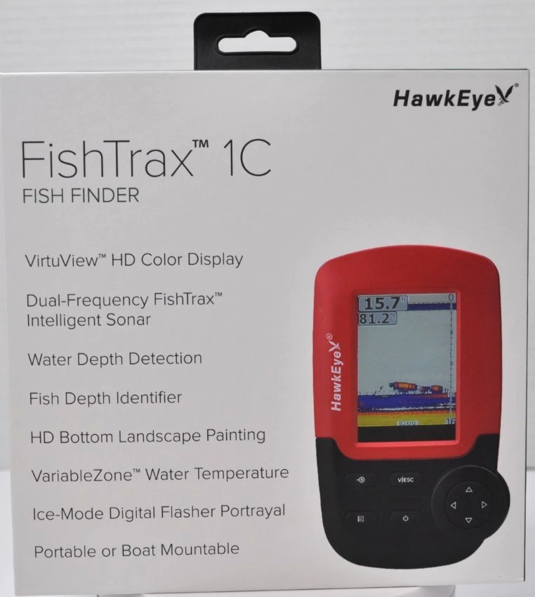 HawkEye FISHTRAX 1C Buscador de Peces Portátil HDColor VirtuView DisplaySonar Portátil Foto 1 de 4
