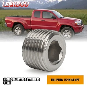 Stainless Steel Differential Transmission Drain / Fill Plug Magnetic 1/2"-14 NPT - Picture 1 of 8