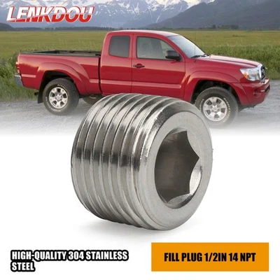 Stainless Steel Differential Transmission Drain / Fill Plug Magnetic 1/2"-14 NPT - Image 1 of 4