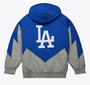 Mitchell & Ness Royal Los Angeles Dodgers Retro Full-Zip Jacket Sz Large - Picture 1 of 5
