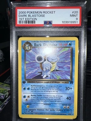 2000 Pokemon Rocket Dark Blastoise #20 1ST Edition PSA 9 MINT - Image 1 of 2