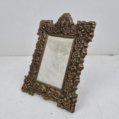 Cadre, bronze? laiton Repousser, doré, Portrait, Photo, Napoléon III, Ancien. - Photo 1/4