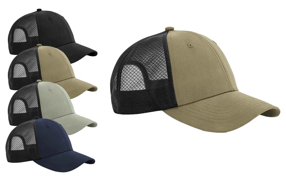 Beechfield Recyclé Polyester Technique Maille Camionneur Casquette Baseball - Photo 1/2