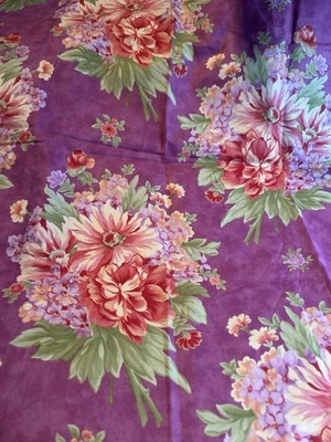 April Cornell May Pole Fabric Purple Floral Bouquet Moda 2/3 Y Cotton Quilt  F62 - Image 1 of 3
