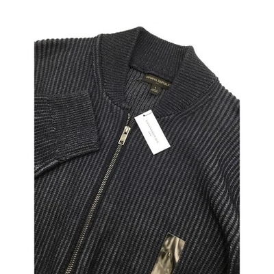 Banana Republic Men's Full Zip Ribbed Knit Bomber Jacket Sweater Size L - Image 1 of 4