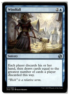 MTG Windfall - Iconic Masters Heavily Played English - Image 1 of 3
