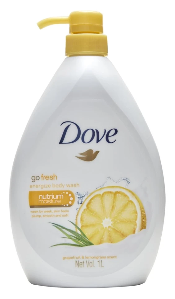 Dove Go Fresh Energize Body Wash Grapefruit and Lemongrass Scent 33.8 Ounce 1
