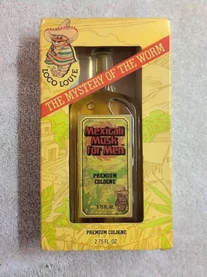 De colección Mexicali Musk para Hombres Colonia 2.75 Onzas Misterio del Gusano 1988 Coty Foto 1 de 4