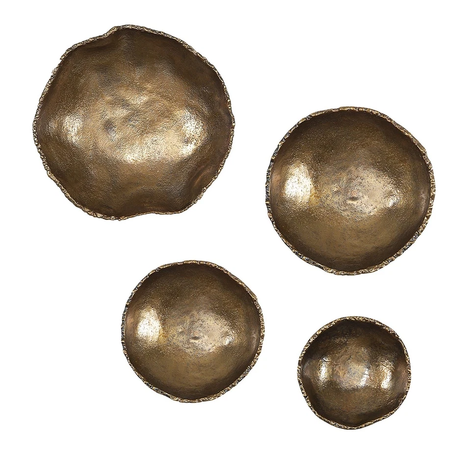 Cuencos de pared de latón Uttermost Lucky Coins S/4 Foto 1 de 1