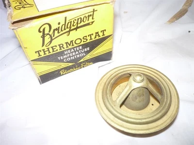 1950 -63 Buick Cadillac 160 degree engine thermostat all brass usa - Image 1 of 2