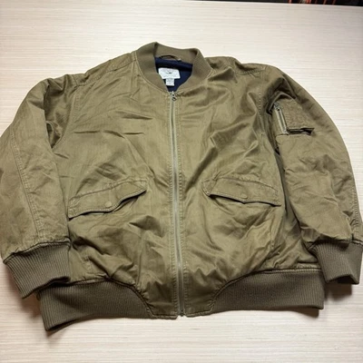 Vtg Banana Republic MA-1 Aviator Bomber Flight Jacket Safari 90s Herringbone XL - Image 1 of 4