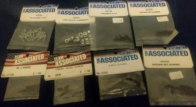 Team Associated Screw Hardware Lot.(8 Bags) N.O.S. See pics,Description - Image 1 of 4