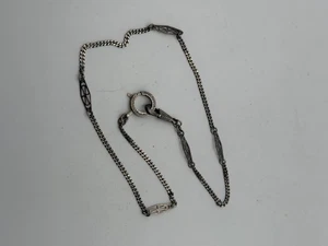 CATENA de plata 0,900 plata reloj de bolsillo cadena reloj de bolsillo vintage - Imagen 1 de 7