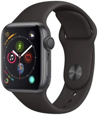 Apple Watch Series 4 (GPS) 44mm - Cassa alluminio grigio siderale-Cinturino Nero - Immagine 1 di 4