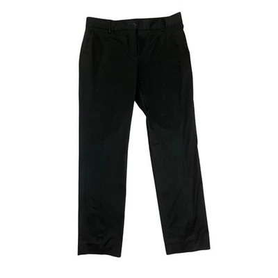 Mujeres 46 XL D&G Dolce & Gabbana Negro Pantalones Algodón Pantalones Pierna Recta Foto 1 de 4