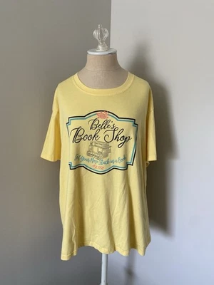 Camiseta amarilla manga corta 2XL inspirada en Disney Belle's Bookshop Foto 1 de 4