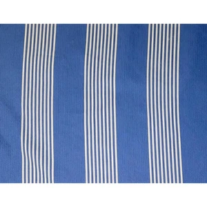Vintage Ralph Lauren "Marina" Airforce Blue Striped Heavy Cotton Fabric- 7.5 Yds - Picture 1 of 8