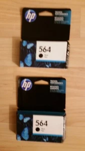 HP 564 Ink Cartridge Black Genuine C2P51FN140 Black Ink Cartridges - NEW 2-Pack - Picture 1 of 1