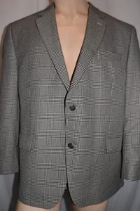 Andrew Fezza Signature Collection Blazer 46S Black Gray Prince of Wales Check - Picture 1 of 13