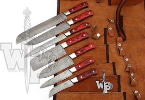 WP-Knives Custom Handmade Damascus Steel Plendid Kit Messer Lots of 7 - Bild 1 von 5