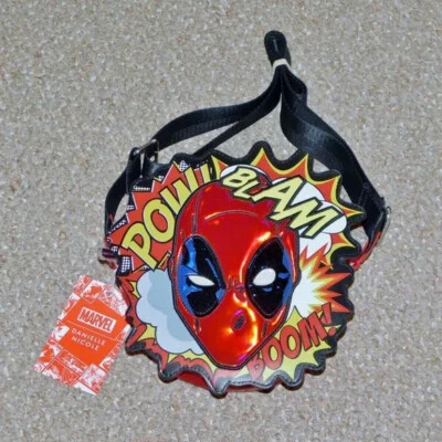 Marvel Comics Danielle Nicole Deadpool Pop Art Diecut Crossbody Purse Bag New Foto 1 de 4
