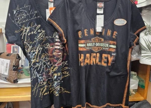 2x Genuine Harley Davidson Ladies XL T Shirts Scoop/V Neck - Picture 1 of 9