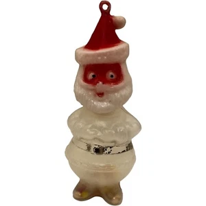Contenedor de caramelos vintage de plástico suave de Navidad de Papá Noel años 50 años 60 4 1/2" - Imagen 1 de 5