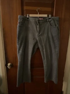 Woman Within Bootcut Women's size 22wp Gray Corduroy Pants - Picture 1 of 4