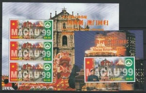 Namibia aus 1997 ** postfrisch MiNr. 902 Klb. + Block 32 Rückgabe Macaus - Picture 1 of 1