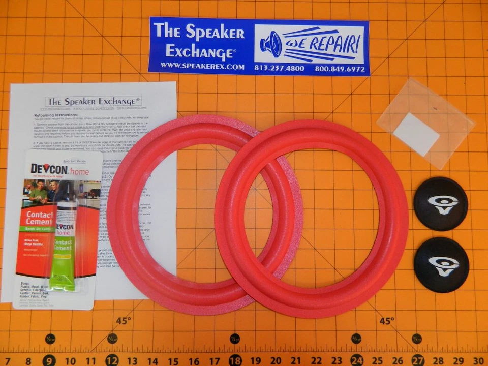 Kit de reparación de espuma para woofer Cerwin Vega D-2, D-3, 101W2, DXW-10 piezas de altavoz Foto 1 de 1