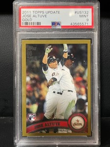 2011 TOPPS UPDATE GOLD JOSE ALTUVE ROOKIE ASTROS RC MVP #US132 PSA 9 MINT