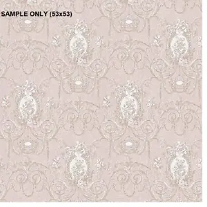 ** SAMPLE Design ID Soft Pink Flower Damask Wallpaper - Picture 1 of 1