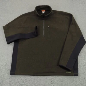 VTG Nike ACG Jacket Mens XXL Olive Black Fleece 1/4 Zip Thermal Pullover Sweater - Picture 1 of 12