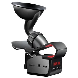Phone Holder Handsfree Fm Transmitter Speaker Mp3 Tf Card Playback Aux In Fm-29 - Picture 1 of 3