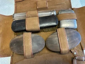 Antique Men’s Toiletries Brush Grooming Set A Barrett Piccadilly Silver Monogram - Picture 1 of 20