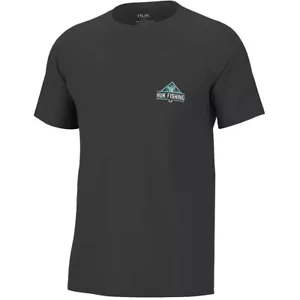 NWT Huk Men's Diamond Flats Short Sleeve Fishing Shirt - Volcanic Ash Sz Small - Picture 1 of 5