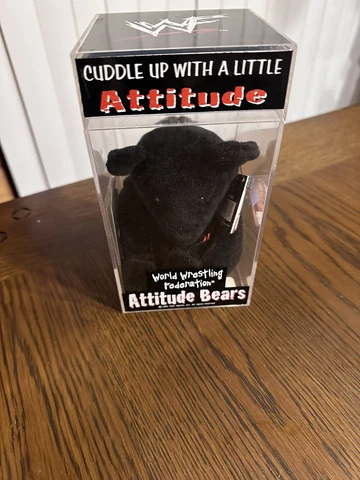 WWF Attitude Bears ~ 1999 Titan Sports  WWE Beanie Baby  Stone Cold Steve Austin Cover