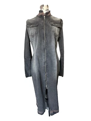 Vintage Y2k Parasuco Denim Cult Amanda Dress/Duster Jacket Tag Size L - Image 1 of 4