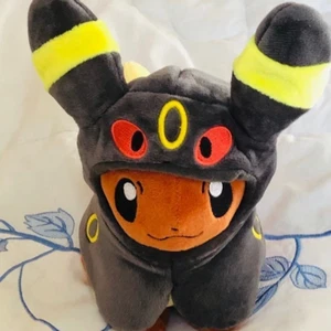 8” Umbreon Plush Doll Poncho Pocket Monster Toy Pokemon Eevee Stuff Animal Games - Picture 1 of 5