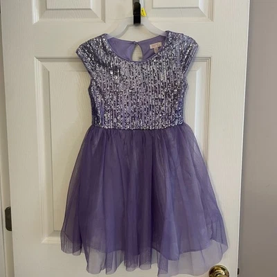 ZENZI Girl's Lavender Sleeveless Party Dress Lined Layered Youth Sz Small (6/7)  - Image 1 of 4