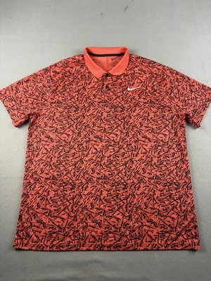 Nike Golf Polo Shirt Mens Size Extra Large Dri-FIT Victory Plus Golf Tee Print - Image 1 of 4