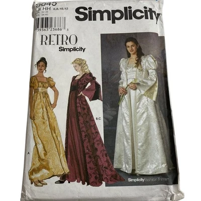 Simplicity Pattern 9045 6 8 10 12 Dress Jacket Costume Regency Bridgerton UNCUT - Image 1 of 4