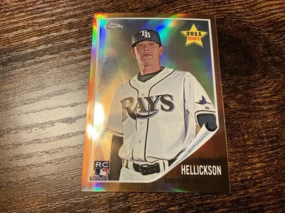 2011 Chrome Heritage JEREMY HELLICKSON RC 398/562 Tampa Bay Rays - Image 1 of 2