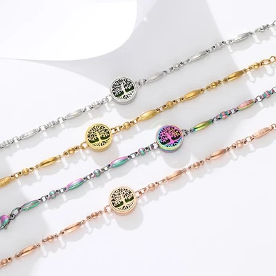 Aromatherapie - Duft Armband - Rainbow Bracelet - Hollow Lucky Tree - Bild 1 von 4