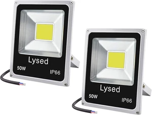 50W 12V LED Flood Lights 2-Pack, DC 12V-60V Daylight White Security Light Outdoo - Picture 1 of 12