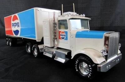 Vintage Nylint 24" Pressed Steel Pepsi Delivery Semi Truck & Trailer C10 WoW! - Image 1 of 4