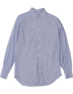 CERRUTI 1881 Mens Shirt Size 15 1/2 Medium Blue Check AY06 - Picture 1 of 3
